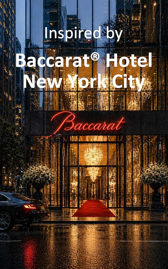 Hotel Diffuser Oil Inspired by Baccarat NYC – Fragrance & Essential Oil Blend for Waterless & Cold Air Diffusers – Bergamot, Mint, Cedarwood – Long-Lasting Aroma – Aromatherapy – 4 Fl Oz Glass Bottle
