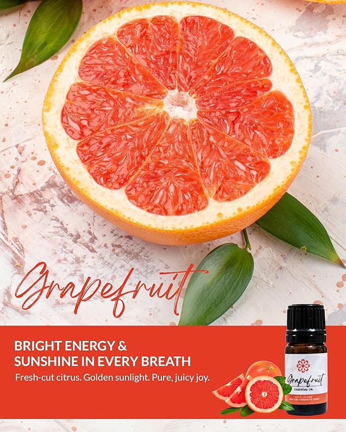 Essence Grapefruit Essential Oil, 5 ml | Aromatherapy Oil for Diffusers & Personal Use | Natural Fragrance for Relaxation, Clarity & Wellness | Made in USA | Fresh & Zesty Scent