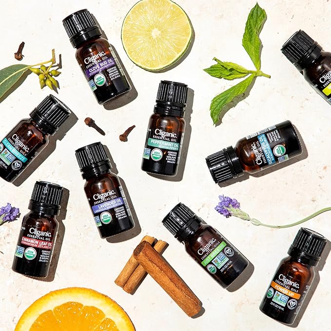 Cliganic Organic Bergamot Essential Oil, 100% Pure Natural for Aromatherapy | Non-GMO Verified
