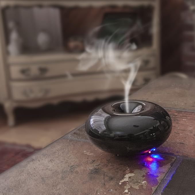 Black Mizu(Water) Sleek Design Essential Oil Ultrasonic Diffuser Timer LED Light Aromatherapy