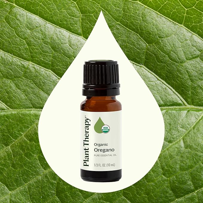 Plant Therapy Organic Oregano Essential Oil, 10 mL (1/3 oz), 100% Pure and Undiluted, USDA Certified Organic, Great for Diffusing and Relaxing Tight Muscles