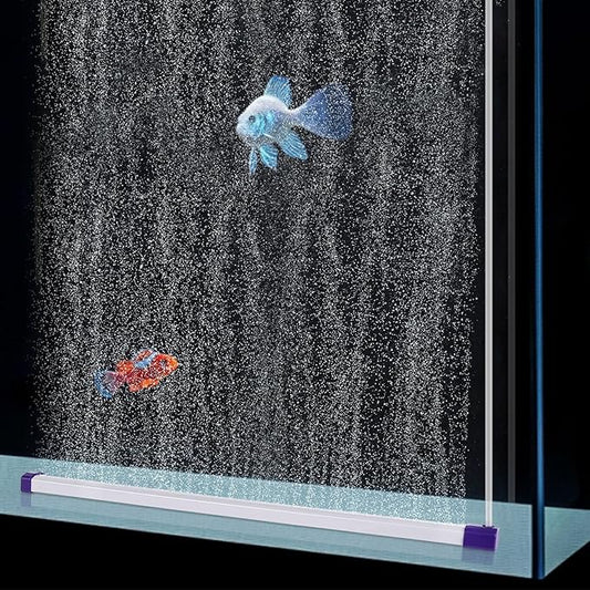 hygger 21.7 Inch Long Aquarium Bubble Bar, Ultra-Fine Quiet Oxygen Diffuser Bubble Curtain Wall, Self-Sinking Design Fish Tank Bubbler Decorations for Freshwater Saltwater