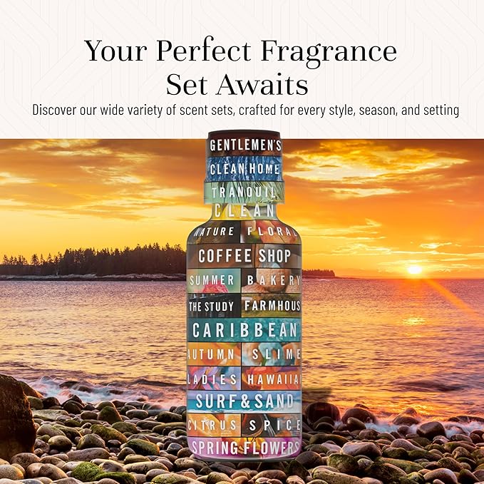 P&J Fragrance Oil Nature Set | Forest Pine, Ocean Breeze, Rain, Fresh Cut Grass, Sandalwood, and Bamboo Candle Scents for Candle Making, Freshie Scents, Soap Making Supplies, Diffuser Oil